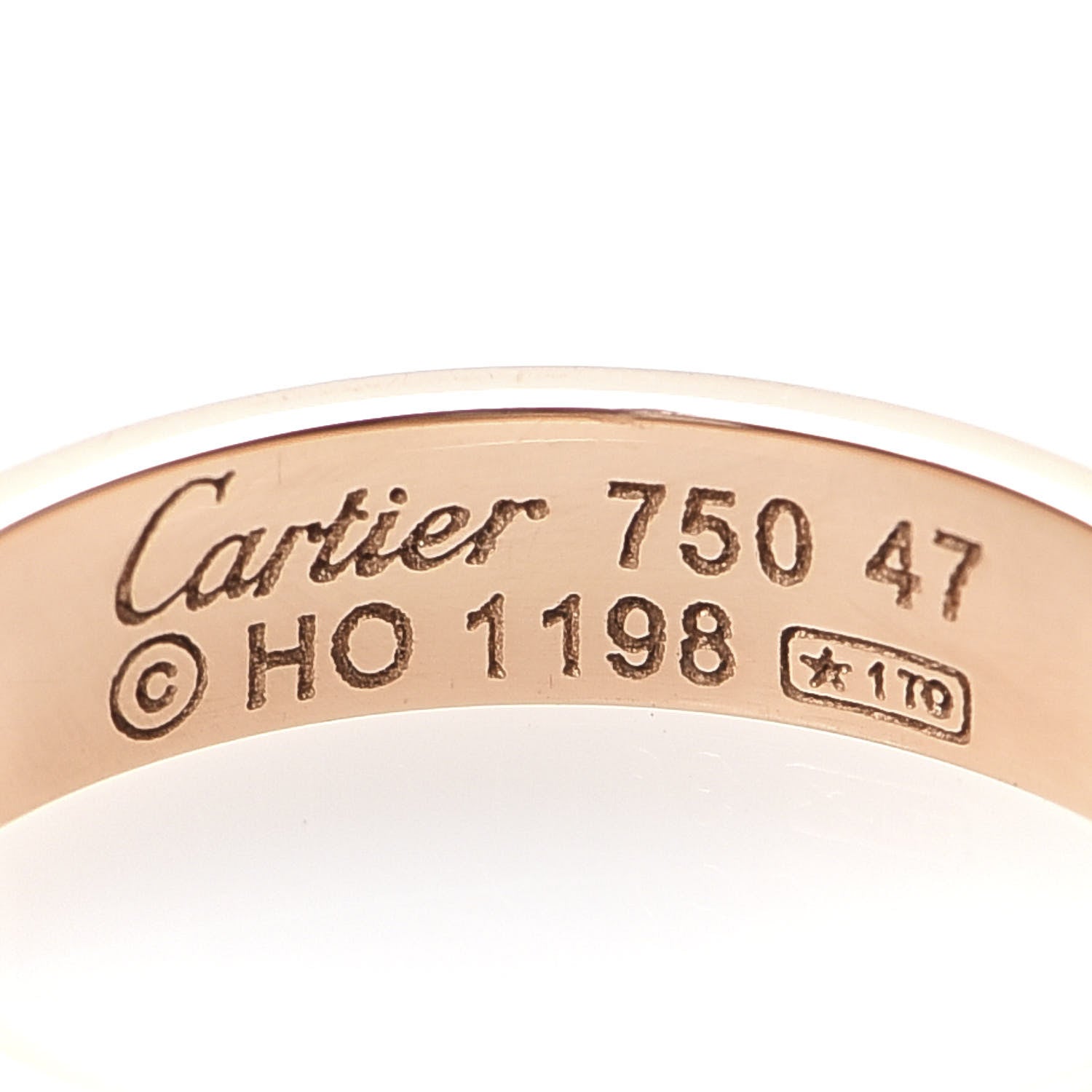 Cartier 18K Pink Gold 3.5mm LOVE Wedding Band Ring 47 4 4 of 4