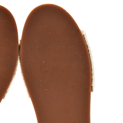 Chanel Tweed Cork CC Mule Sandals 37 White Black 8 of 11