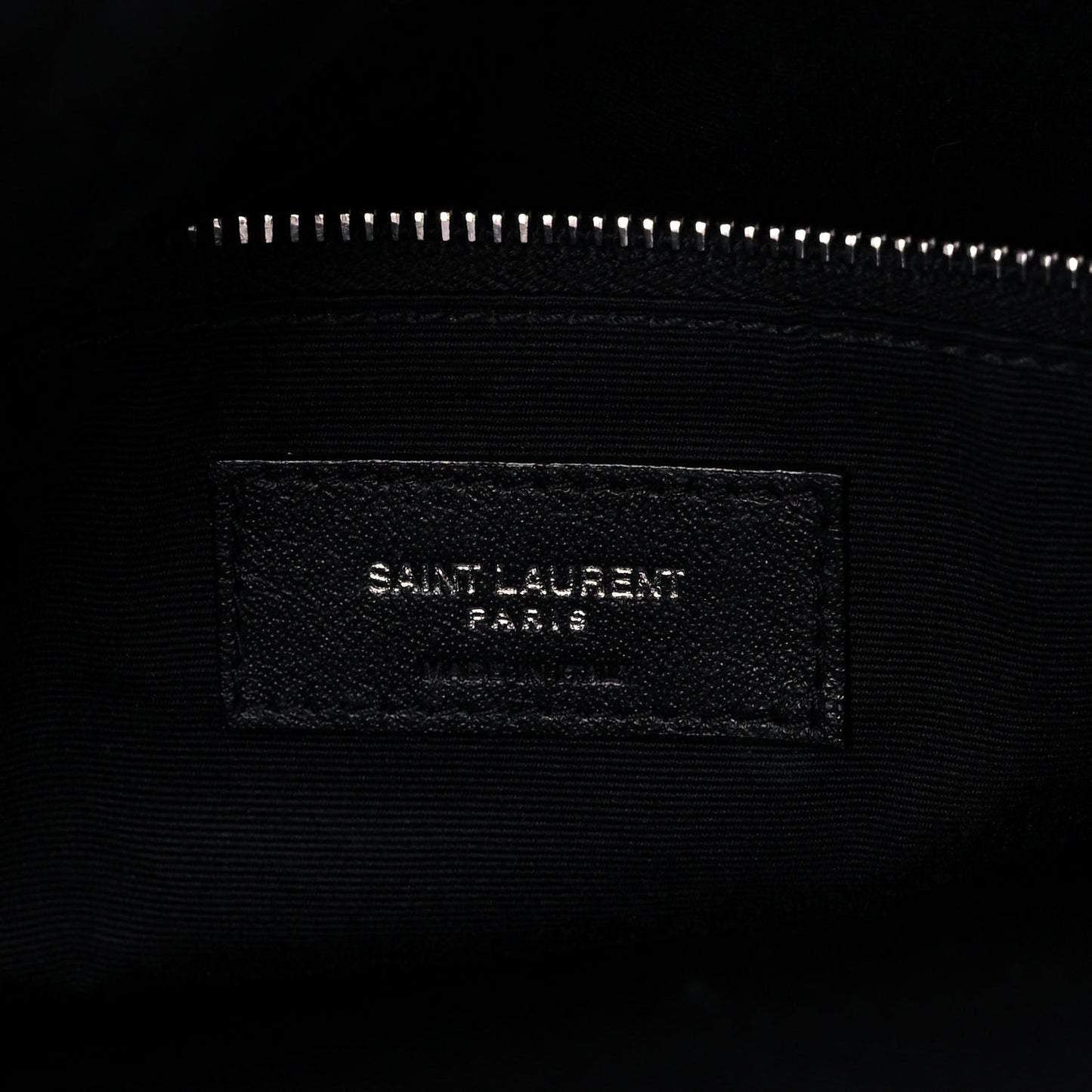 Lambskin Quilted Small Loulou Puffer Monogram Chain Satchel Black