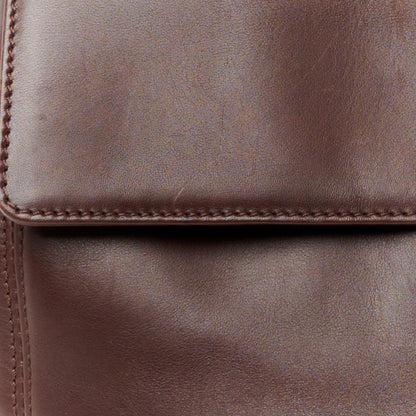 Chanel Lambskin Logo Messenger Flap Brown 9 of 16