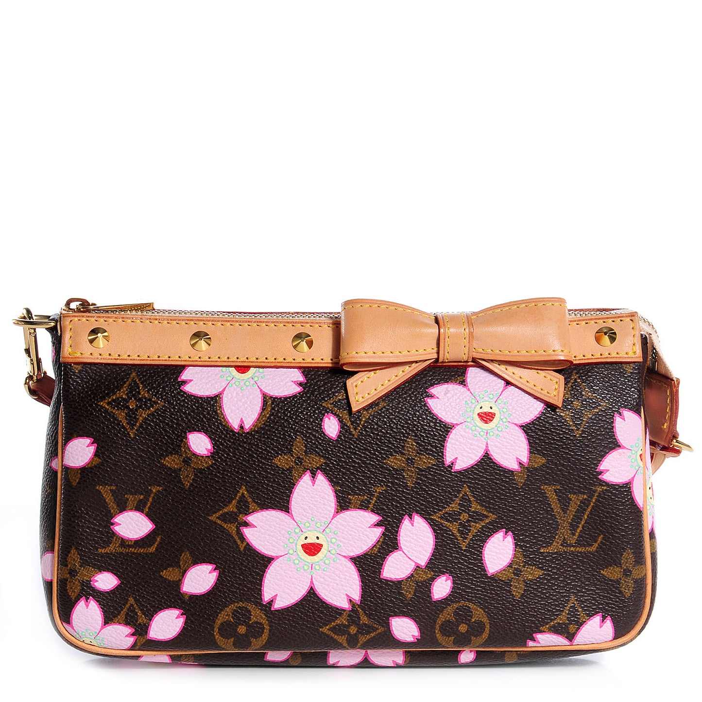 Monogram Cherry Blossom Pochette Accessories Brown