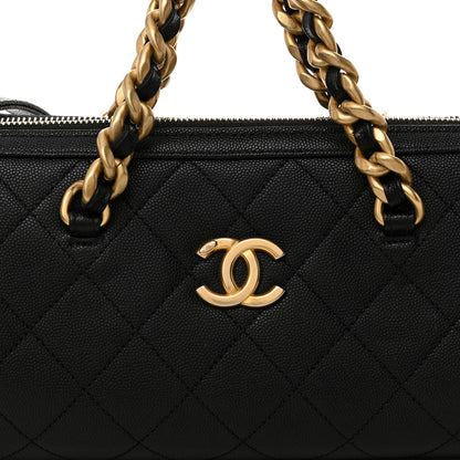 Chanel Caviar Quilted Fashion Therapy Bowling Bag Black 8 of 10