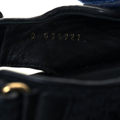 Chanel Knit Fabric Velcro Dad Sandals 41 Black Dark Blue Light Blue 8 of 8