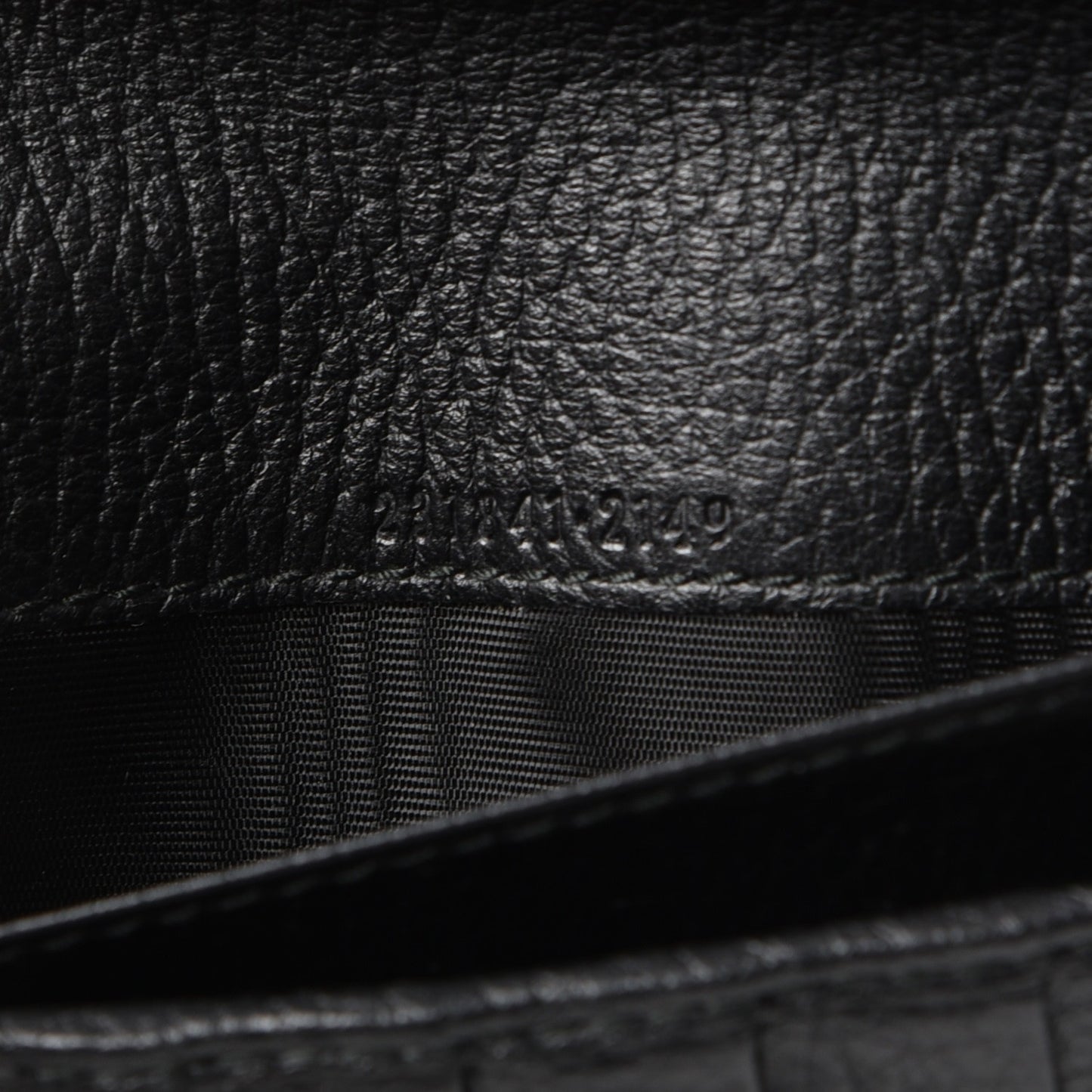 Dollar Calfskin Punch Continental Flap Wallet Black