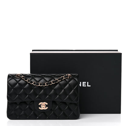 Chanel Lambskin Quilted Small Double Flap Black 10 of 10
