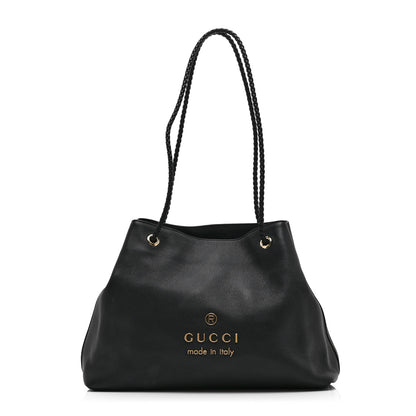 Gucci Calfskin Medium Braided Handle Gifford Tote Black 1 of 10