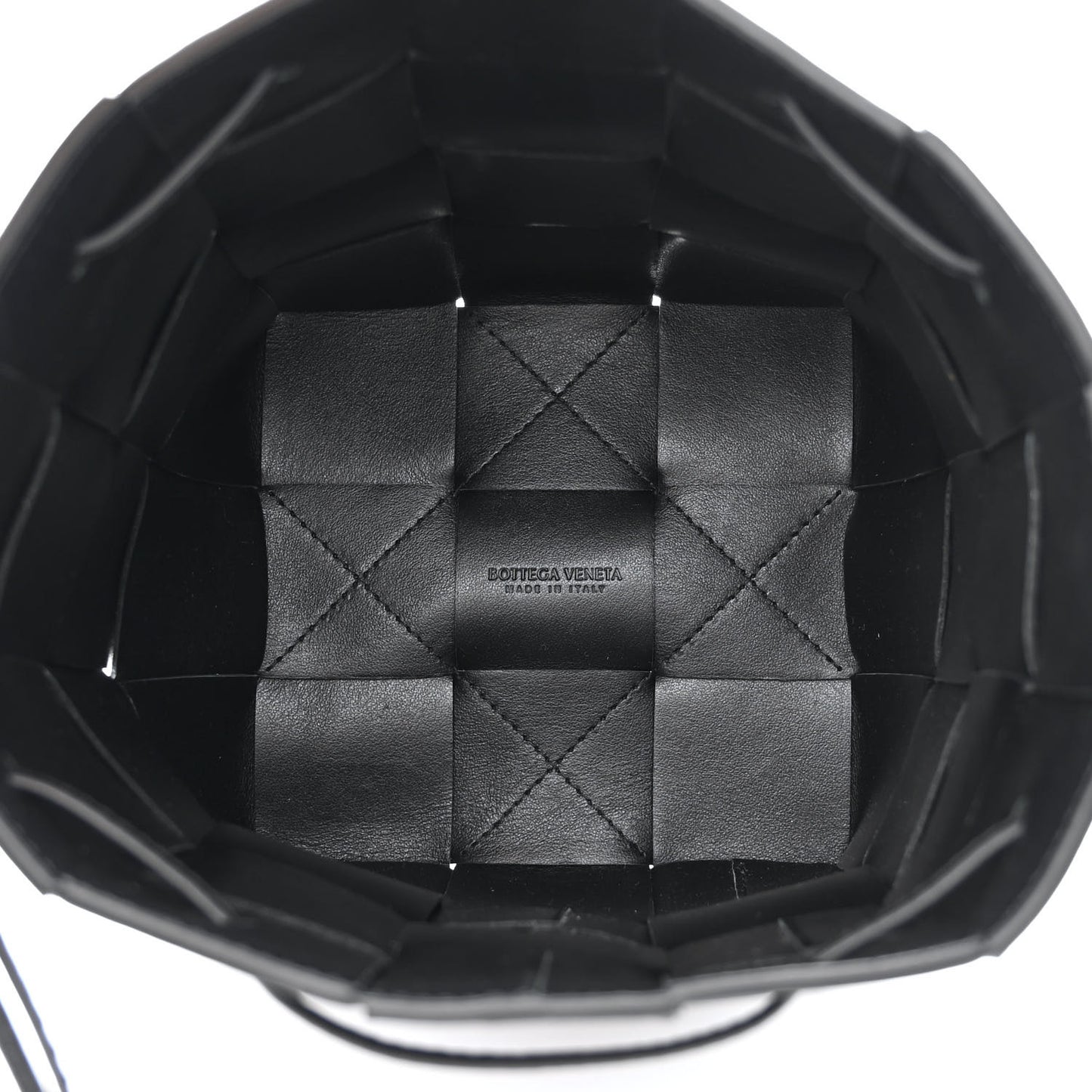 Nappa Maxi Intrecciato Small Cassette Bucket Bag Black