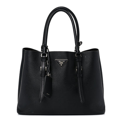Prada Saffiano Cuir Medium Double Handle Tote Black 1 of 25
