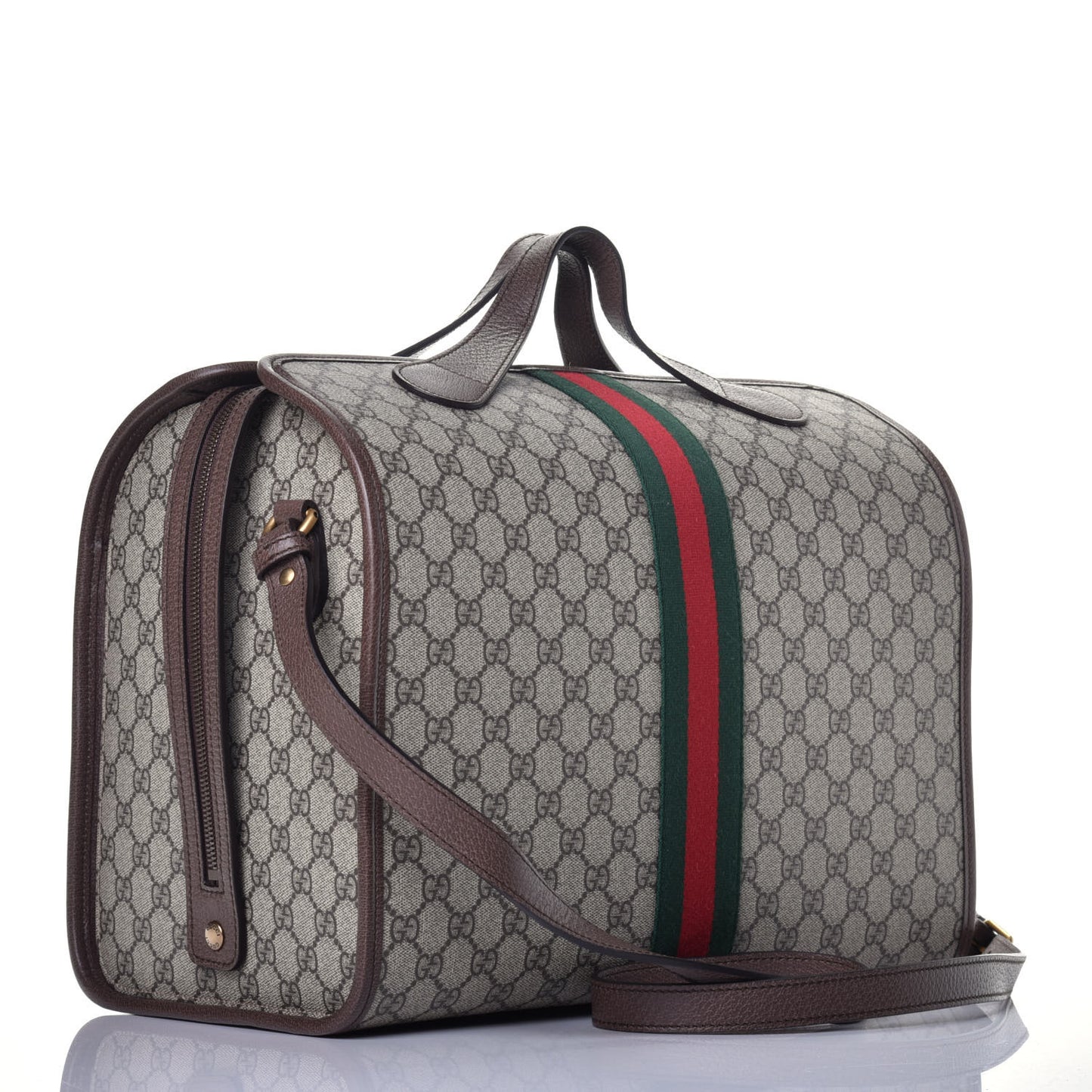 GG Supreme Monogram Web Ophidia Duffle Bag Beige New Acero