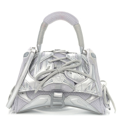 Balenciaga Faux Calfskin Fabric Small Sneakerhead Top Handle Bag Silver 1 of 14