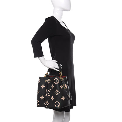 Louis Vuitton Empreinte Monogram Giant Neonoe MM Black Beige 3 of 13