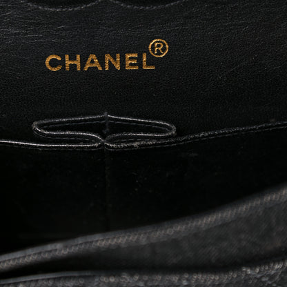 Chanel Denim Quilted Medium Double Flap Black 13 of 13