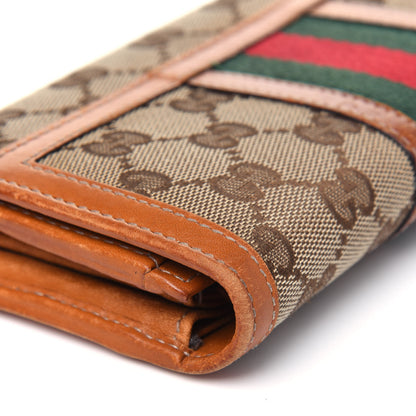Gucci Monogram Vintage Web Continental Wallet Tobacco 18 of 22