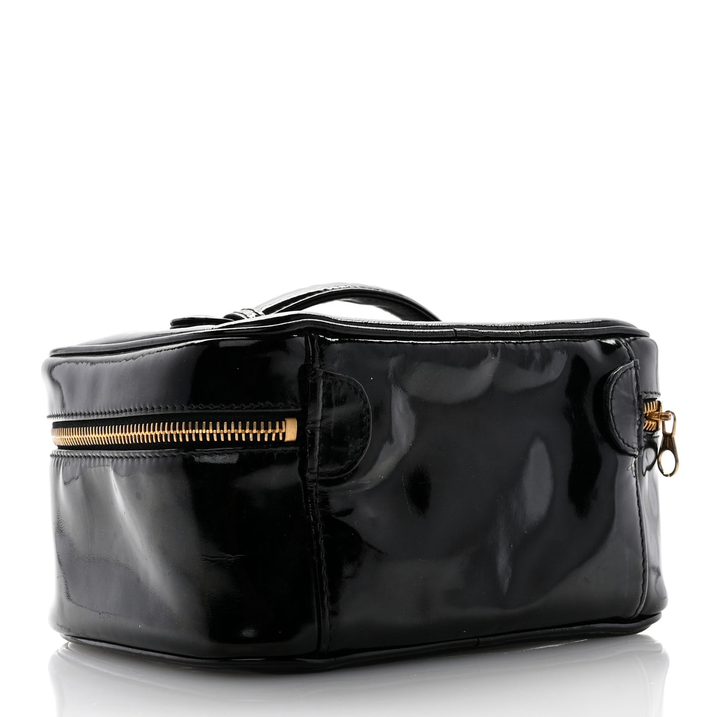 Patent Vanity Cosmetic Case Black