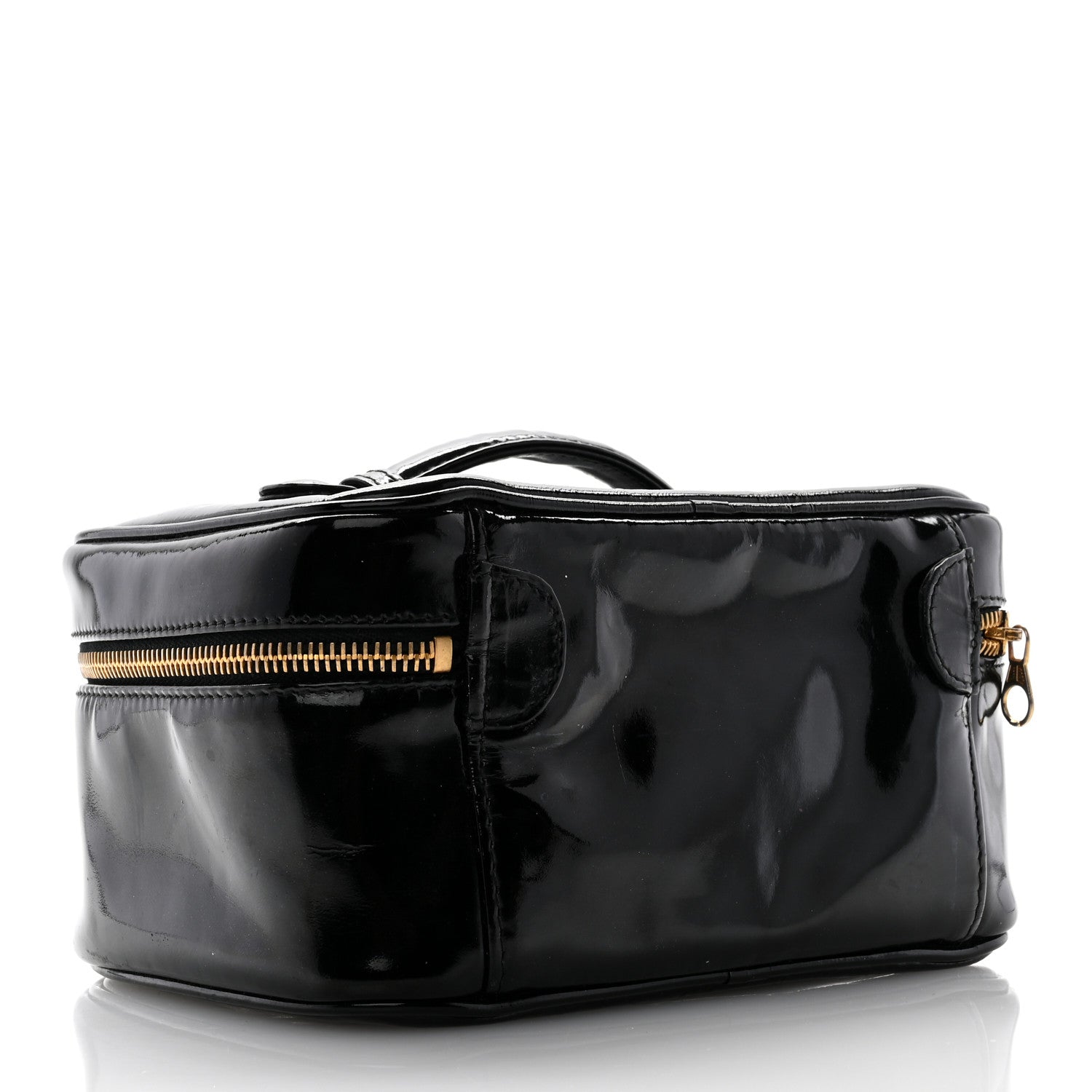 Chanel Patent Vanity Cosmetic Case Black 3 of 12