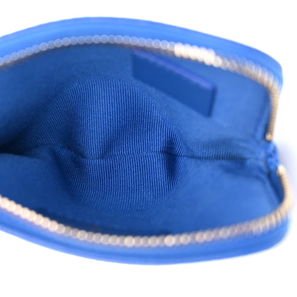 Chanel Caviar Quilted Zip Card Holder Wallet Blue 5 of 8