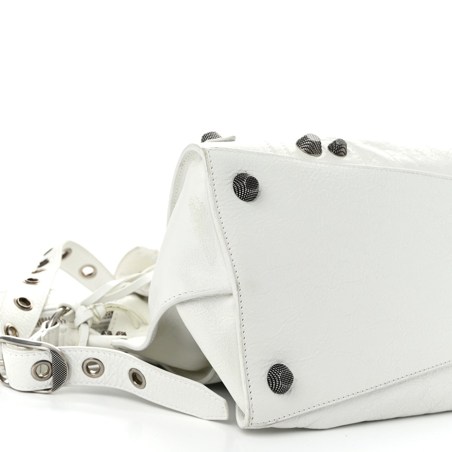 Balenciaga Agneau Arena Neo Cagole City Handbag Optic White 10 of 14