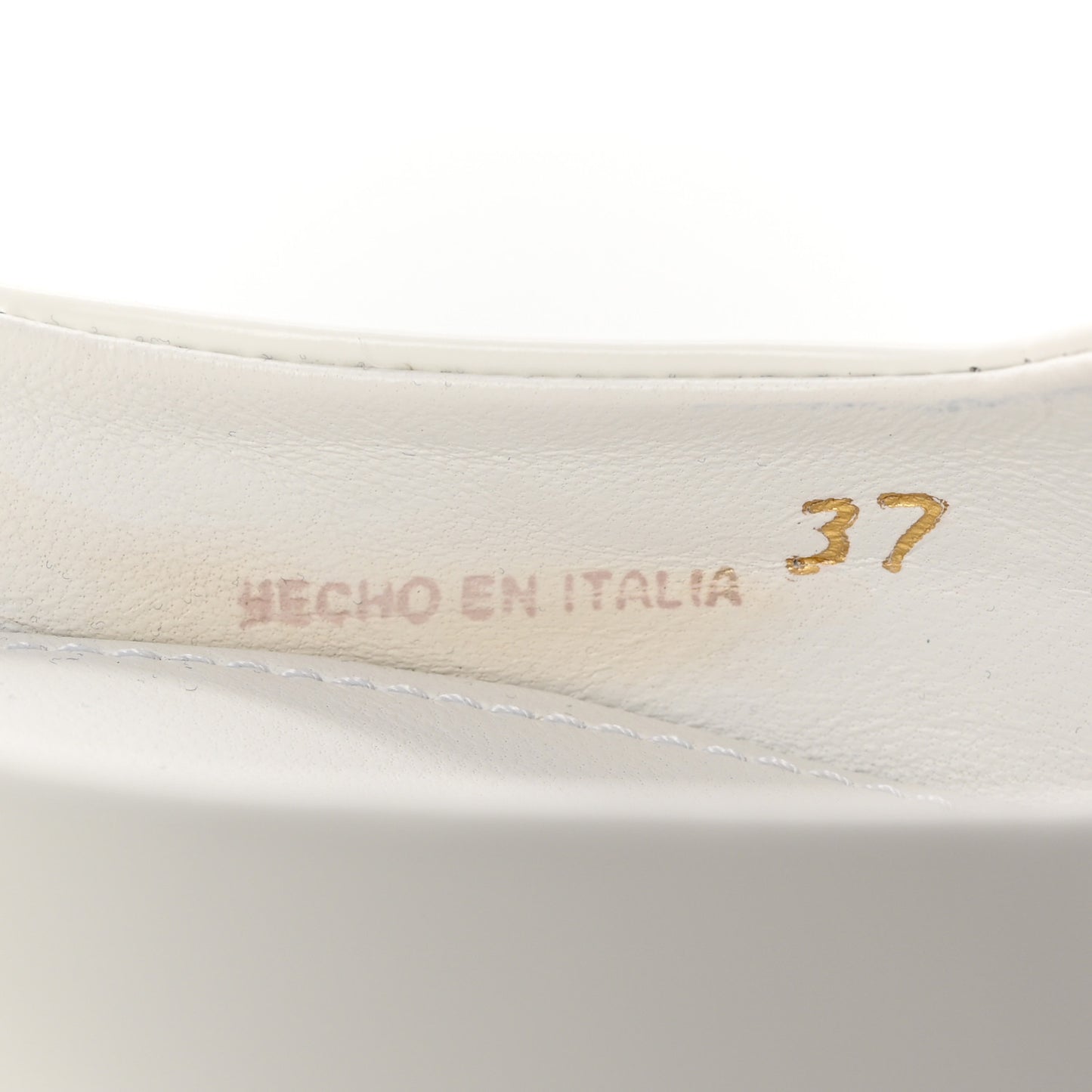 Spazzolato Triangle Logo Pointed Toe Slingback Flats 37 White