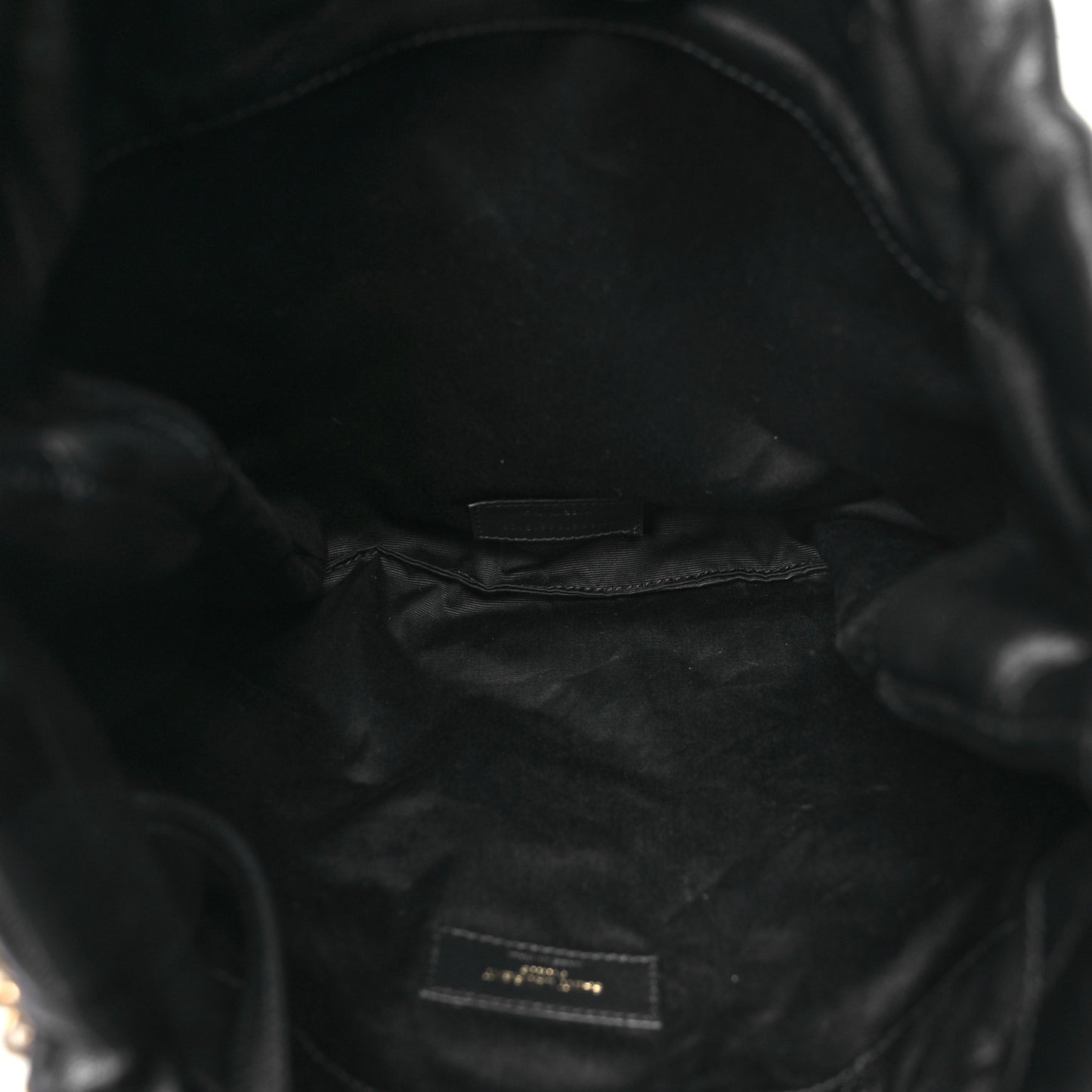 Lambskin Matelasse Monogram Medium Jamie 4.3 Pochon Black