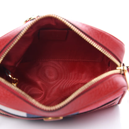 Gucci Canvas Sylvie Stripe Mini Ophidia Camera Bag Mystic White Hibiscus Red Maritime 5 of 9