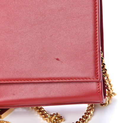 Saint Laurent Smooth Calfskin Medium Classic Monogram Kate Tassel Satchel New Red 10 of 16