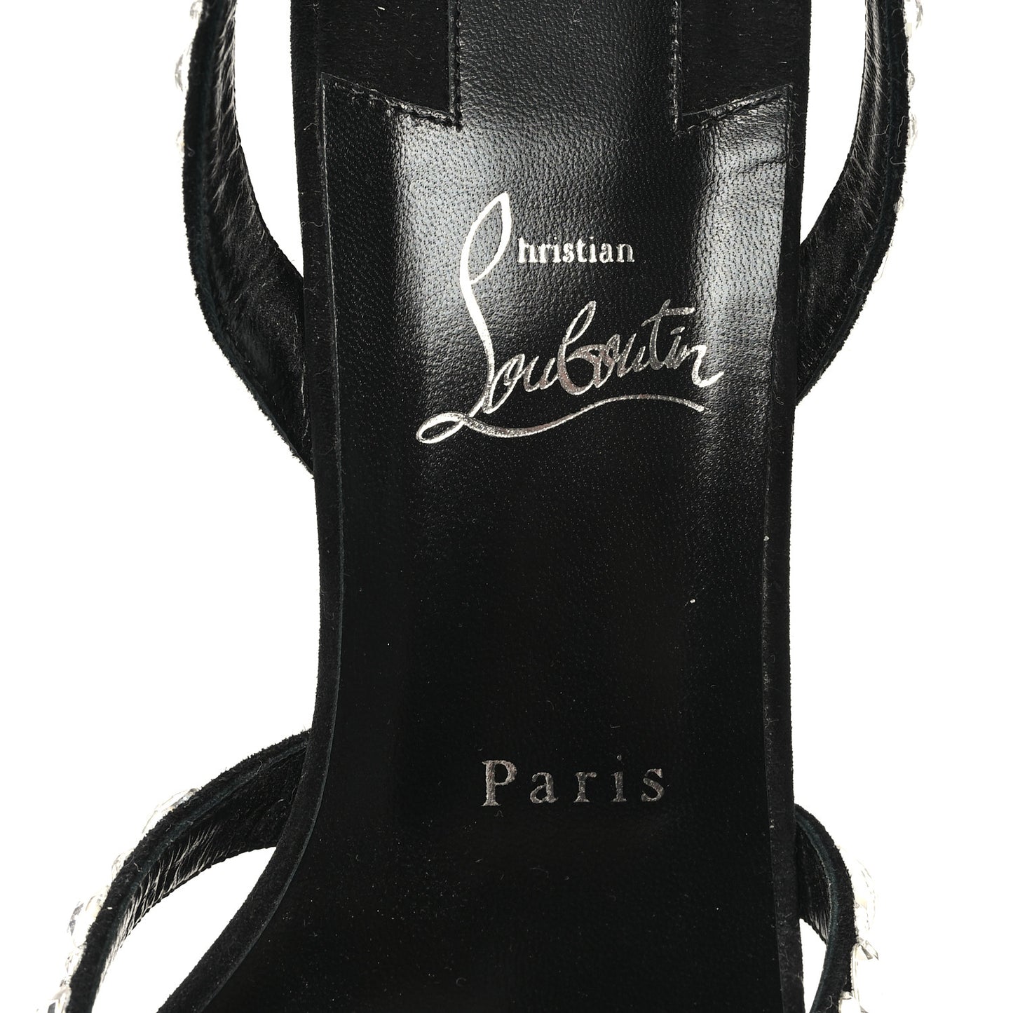 Veau Velours Strass Emilie 85 Sandals 41  Black