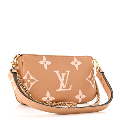 Louis Vuitton Empreinte Monogram Giant Multi Pochette Accessories Arizona Creme 3 of 10