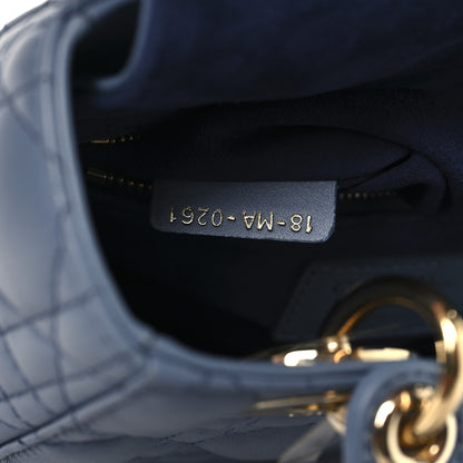 Christian Dior Lambskin Cannage Gradient Small My ABCDior Lady Dior Indigo Blue 7 of 13