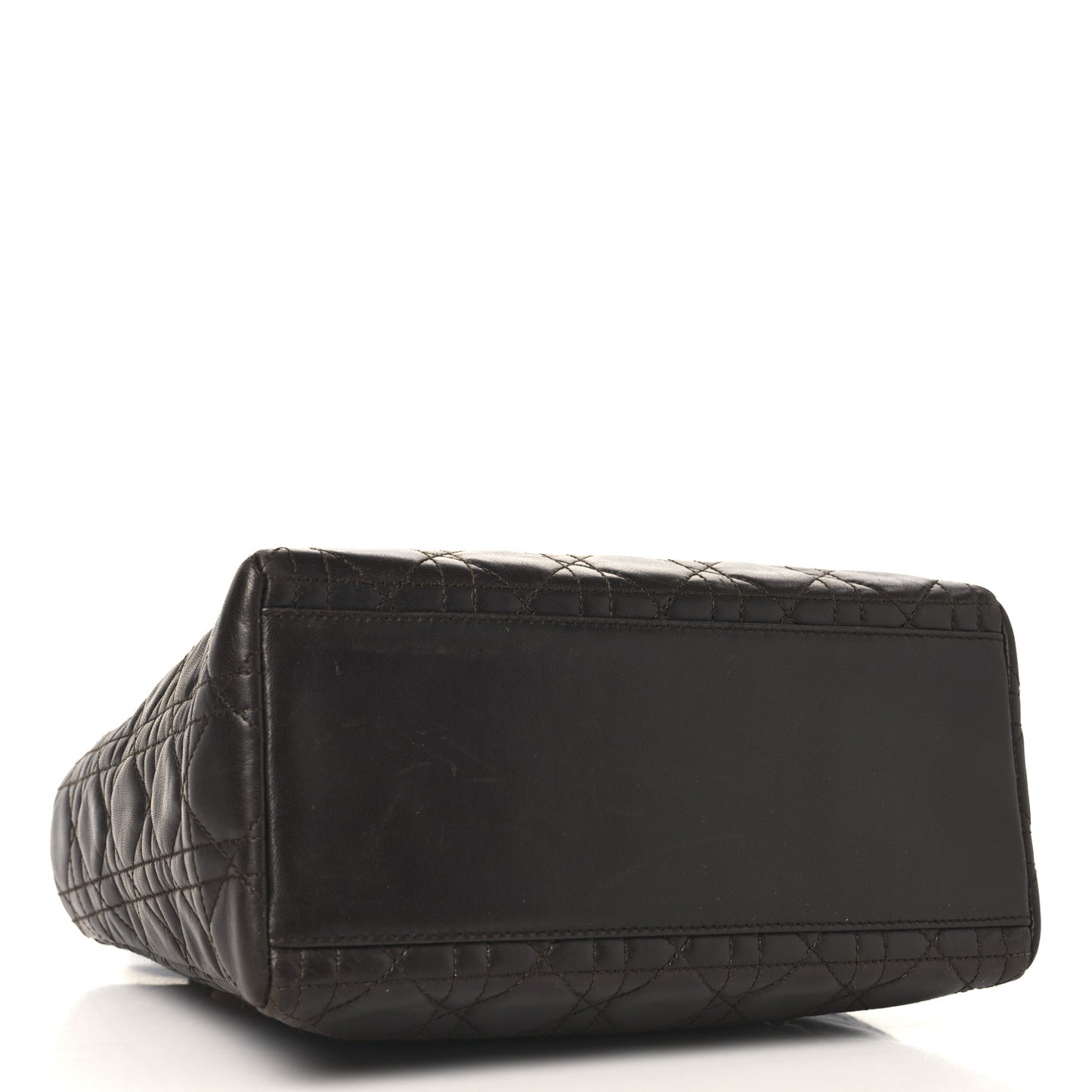 Lambskin Cannage Medium Lady Dior Dark Brown