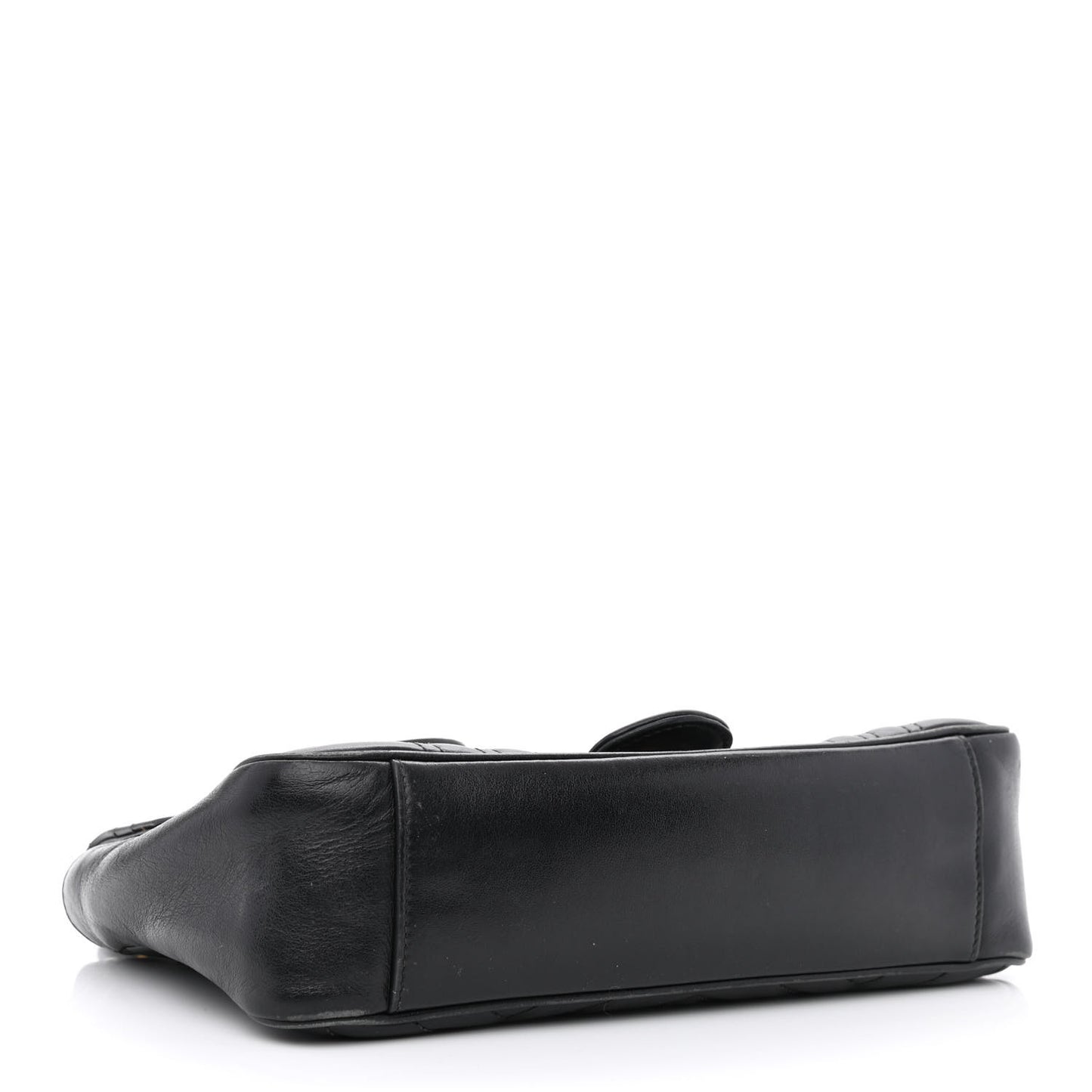 Calfskin Matelasse Small GG Marmont Shoulder Bag Black