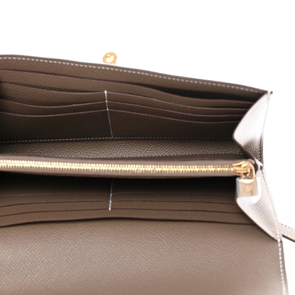 Hermes Epsom Kelly Longue Wallet Etoupe 5 of 8