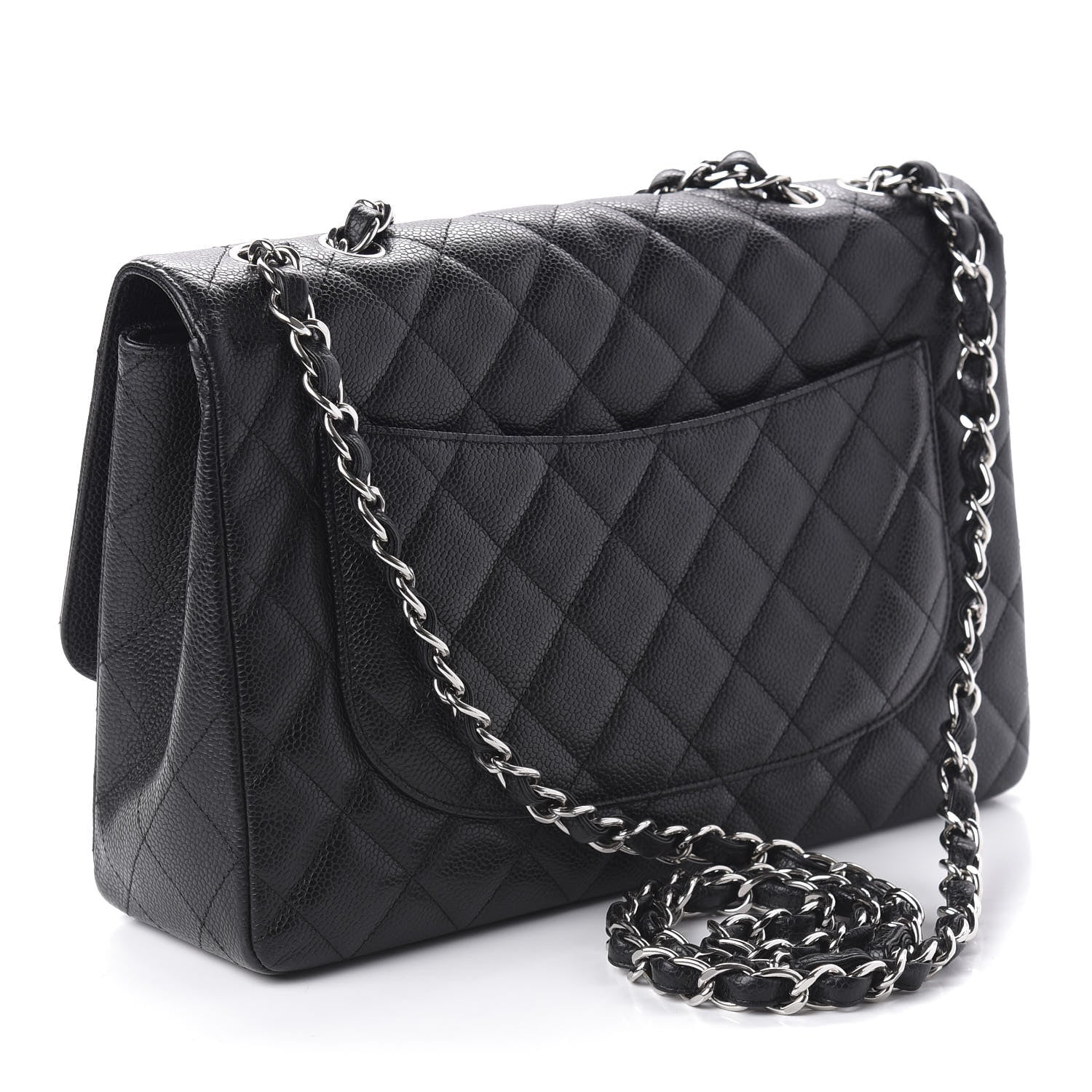 Chanel Caviar Quilted Jumbo Single Flap Black 3 of 11