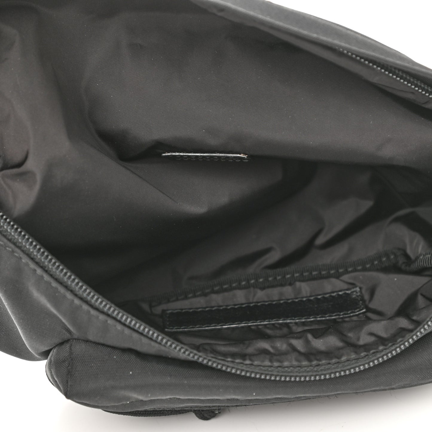 Nylon Wheel Logo Belt Bag Black