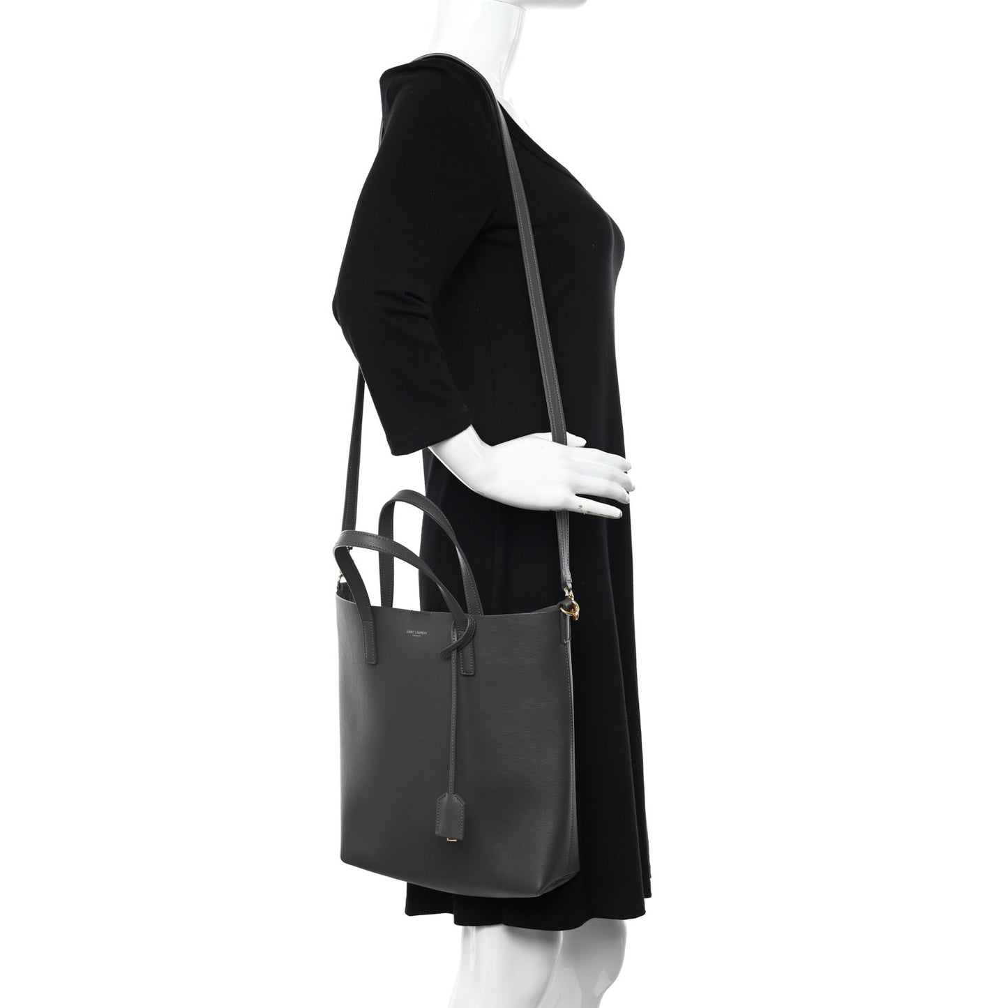 Calfskin Toy Shopping Tote Earth Grey