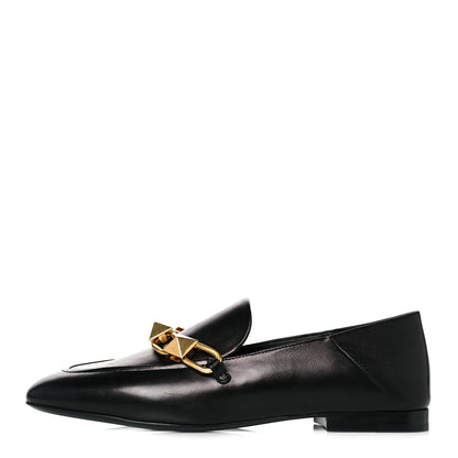 Valentino Garavani Nappa Stud Sign Loafers 39 Black 1 of 9