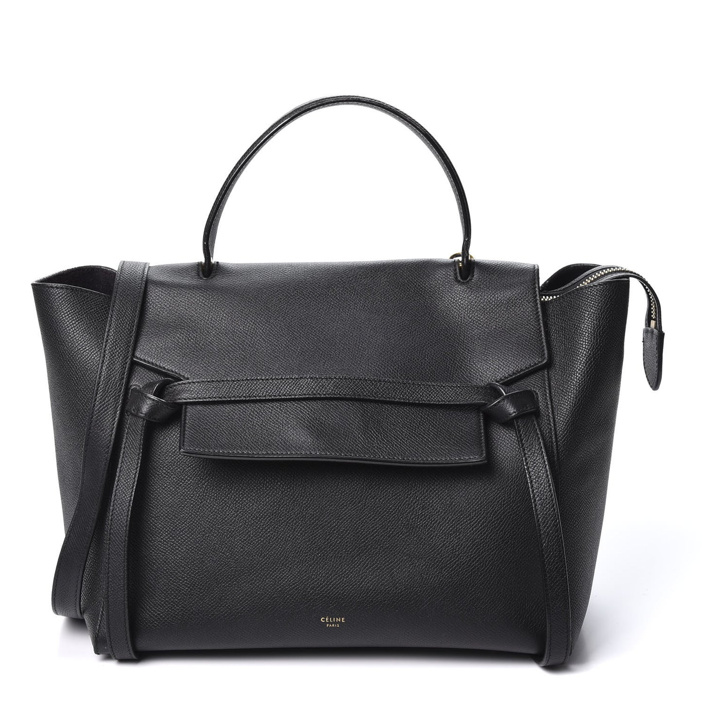Baby Grained Calfskin Mini Belt Bag Black