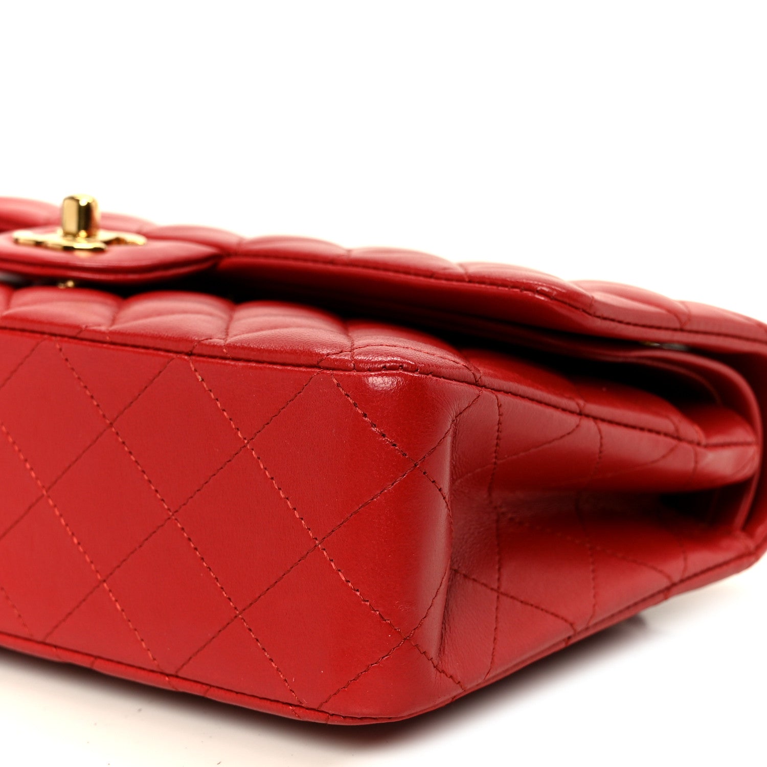 Chanel Lambskin Quilted Medium Double Flap Red 11 of 11