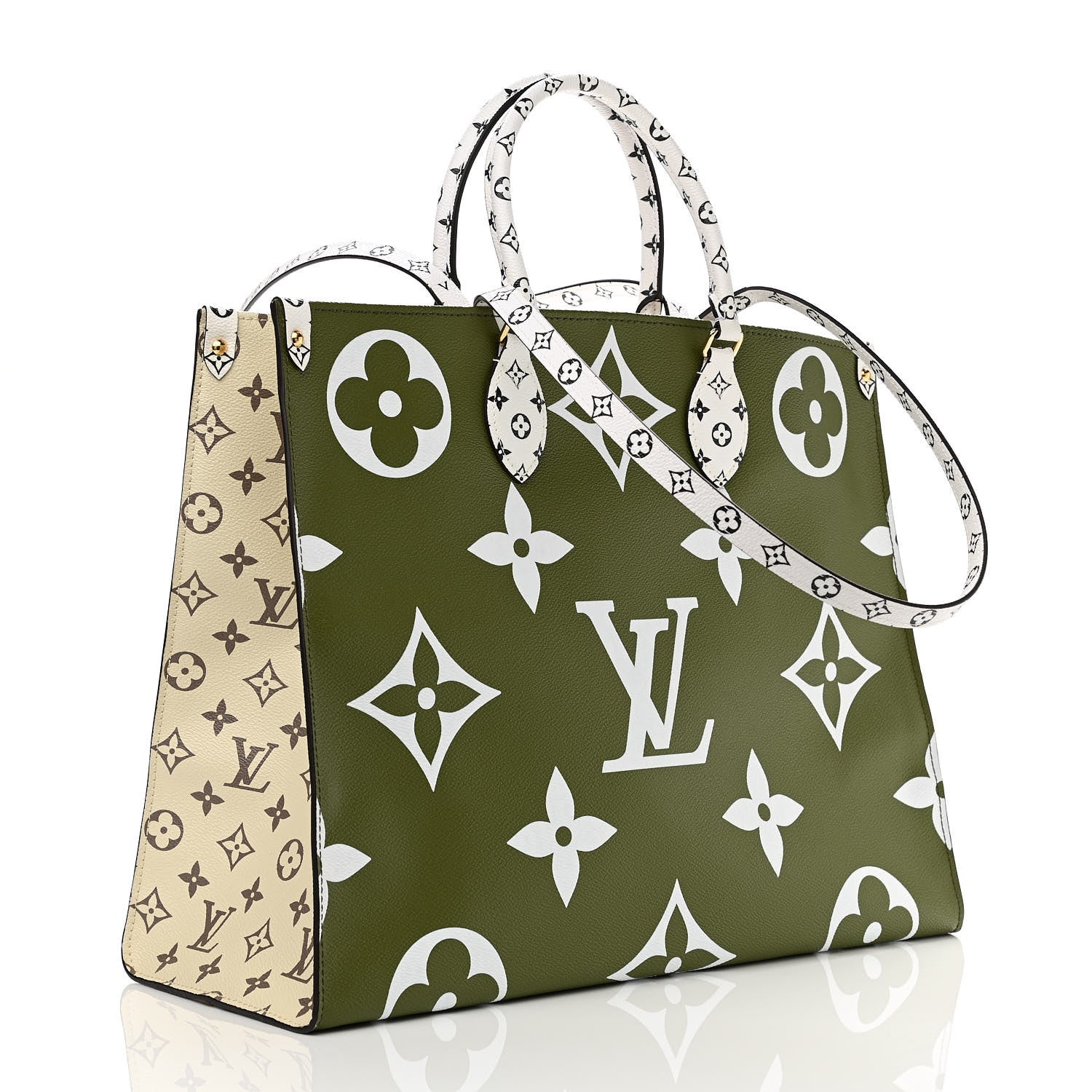 Louis Vuitton Monogram Giant Onthego GM Kaki Beige 3 of 10