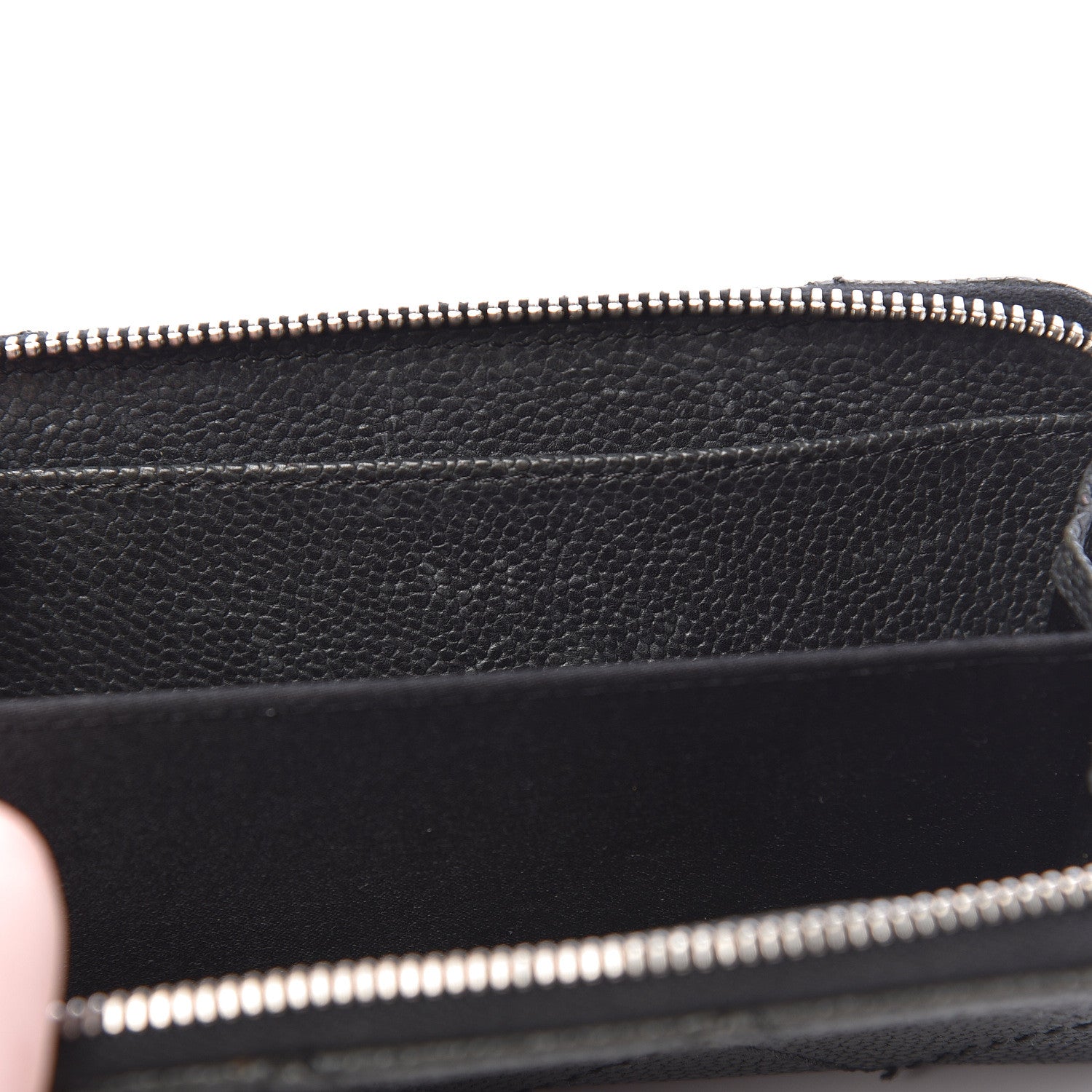 Chanel Caviar Outdoor Ligne Zip Coin Purse Wallet Black 14 of 15