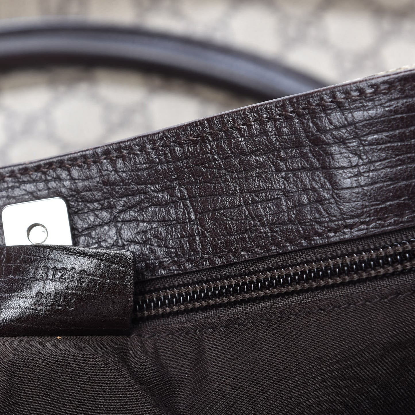 GG Plus Monogram Vertical Tote Dark Brown