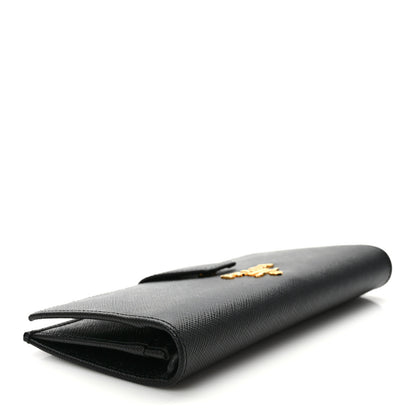 Prada Saffiano Metal Large Wallet Black 4 of 7