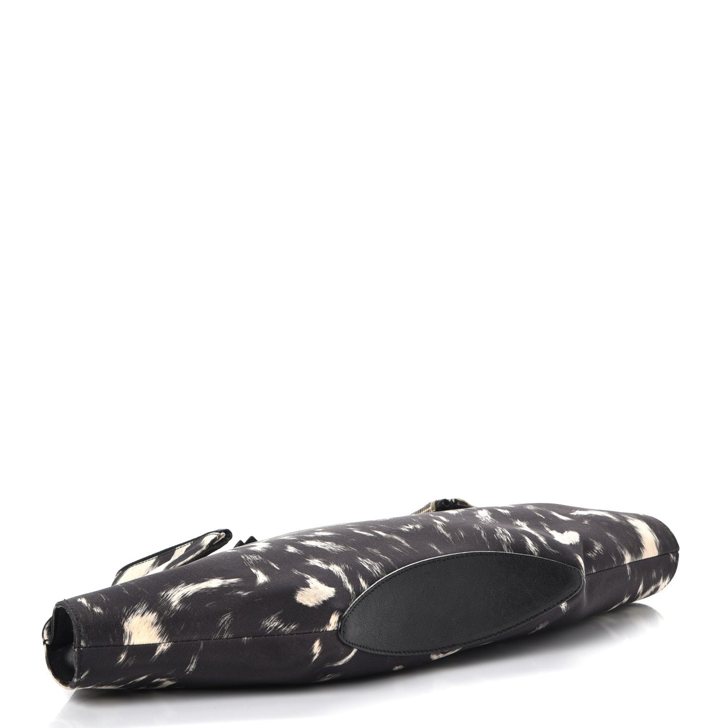 Silk Pony Print De Manta Clutch Black