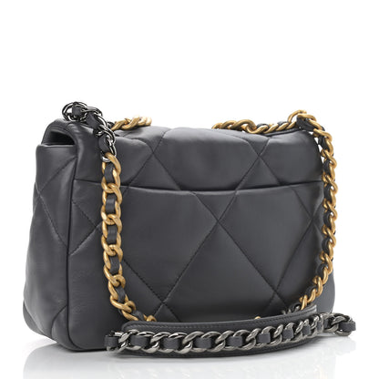 Chanel Lambskin Quilted Medium Chanel 19 Flap Dark Grey 3 of 9