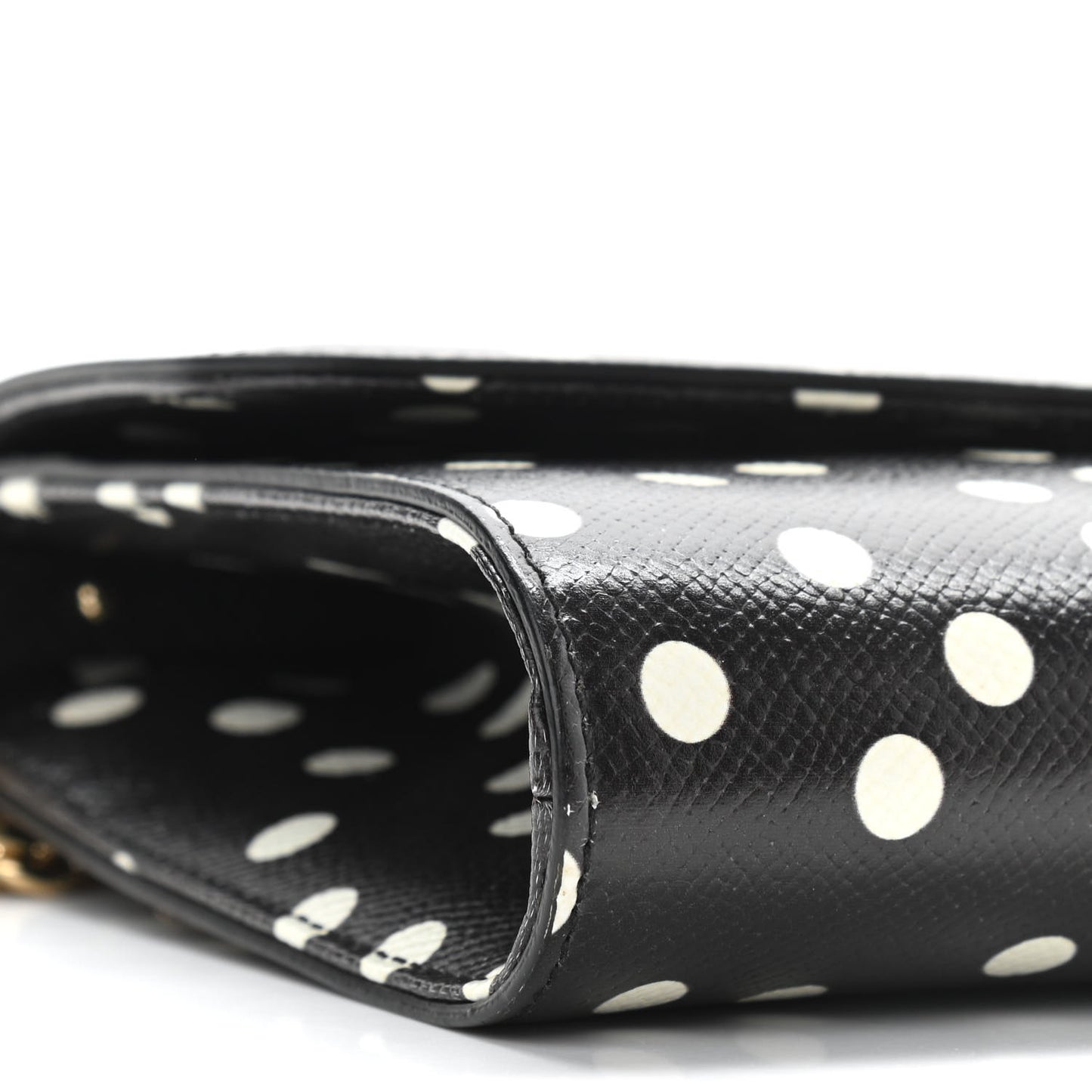 Dauphine Polka Dot Print Shoulder Bag Black