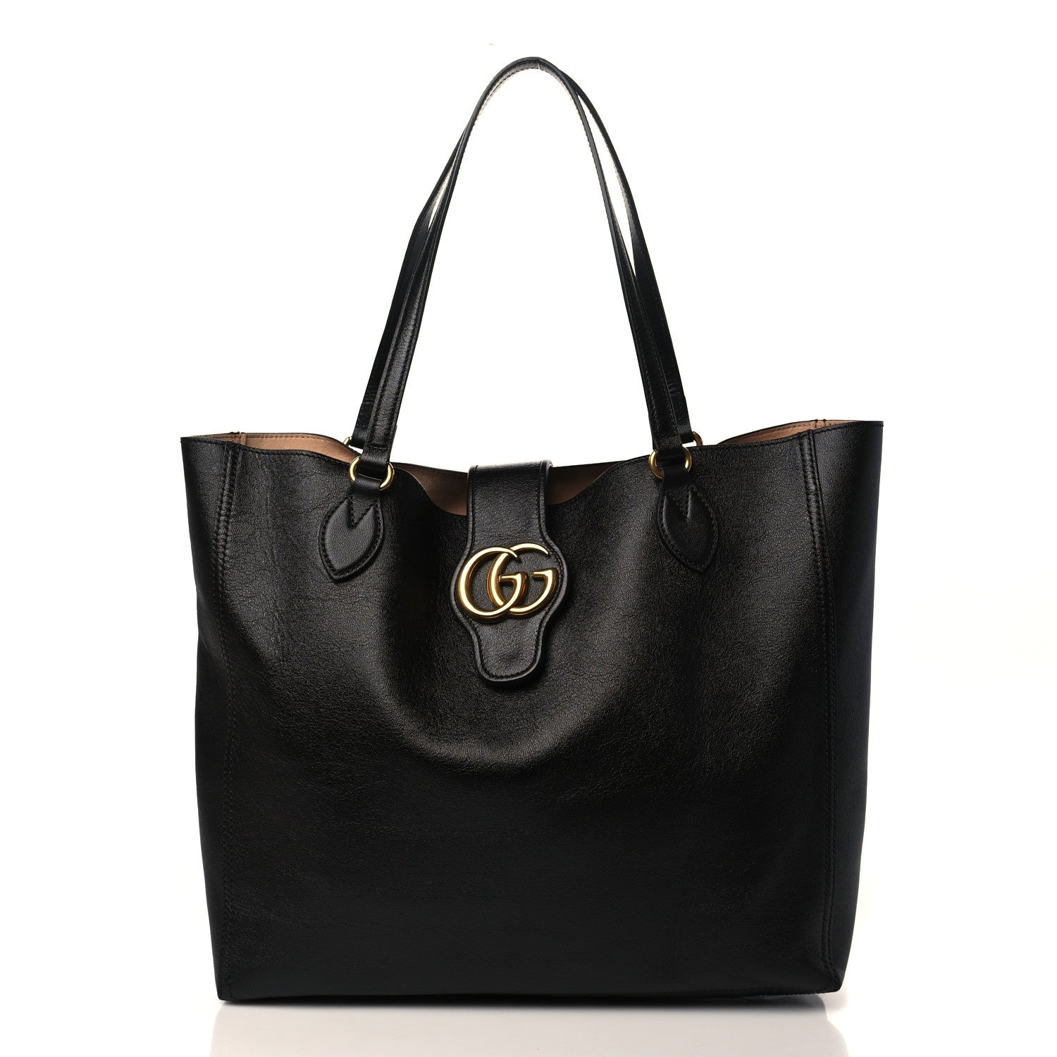Gucci New Sakai Calfskin Lux Medium Dahlia Tote Black 3 of 10