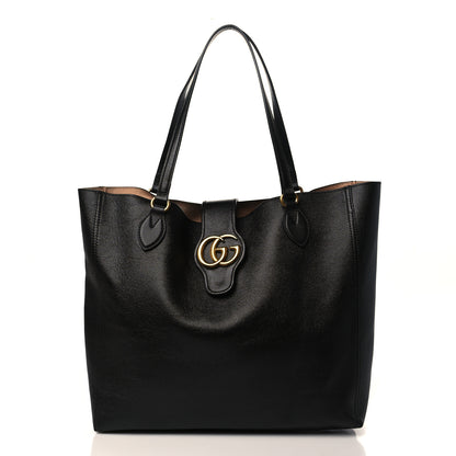 Gucci New Sakai Calfskin Lux Medium Dahlia Tote Black 3 of 10