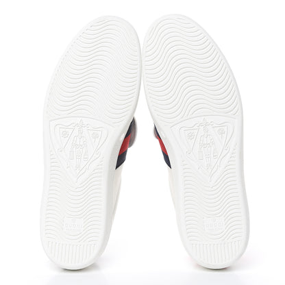 Gucci Calfskin Ayers Web UFO Dragon Embroidered Mens Ace Sneakers 11 White 5 of 9