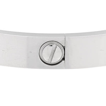 Cartier 18K White Gold 4 Diamond Love Bracelet 18 9 of 10