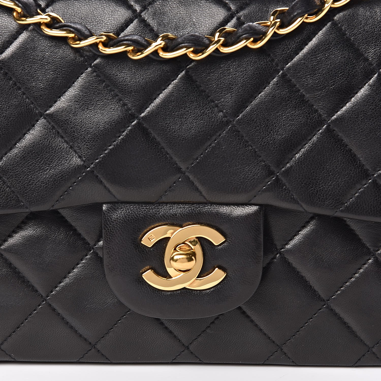 Chanel Lambskin Quilted Small Double Flap Black 11 of 12