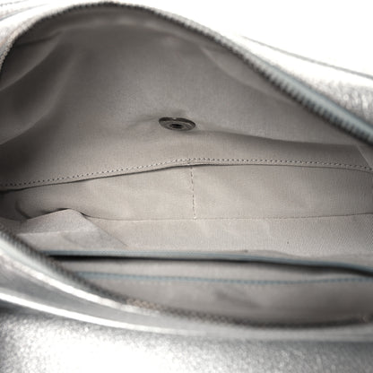 Chanel Metallic Calfskin Quilted Small Chain Detail Flap Silver 5 of 10